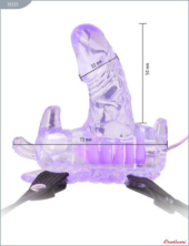 Фиолетовый клиторальный стимулятор-бабочка с 7 режимами вибрации - 3