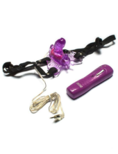 Фиолетовый клиторальный стимулятор-бабочка с 7 режимами вибрации - 1