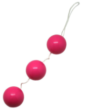 Розовые тройные вагинальные шарики - 0