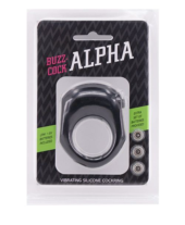 Чёрное эрекционное кольцо с вибрацией BUZZ COCK ALPHA - 1