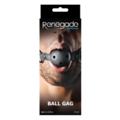 Чёрный кляп-шар с отверстиями для воздуха Renegade Bondage Ball Gag - 1