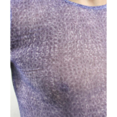 Фиолетовая облегающая футболка с рисунком-ячейками - 1