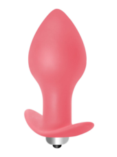 Розовая анальная пробка с вибрацией Bulb Anal Plug - 10 см. - 1