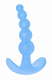 Голубая анальная пробка Bubbles Anal Plug - 11,5 см. - 1