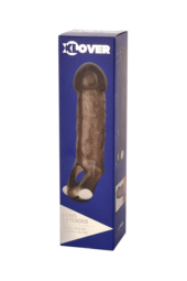 Закрытая дымчатая насадка Toyfa XLover с подхватом - 15,5 см. - 8