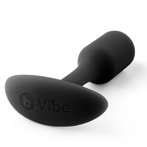 Чёрная пробка для ношения B-vibe Snug Plug 1 - 9,4 см. - 1