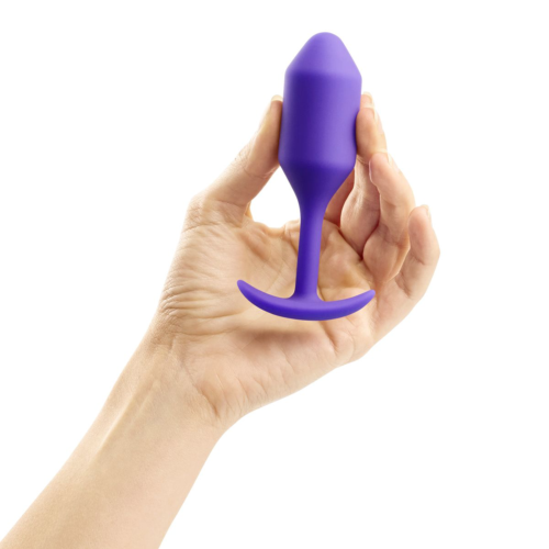 Фиолетовая пробка для ношения B-vibe Snug Plug 2 - 11,4 см. - 2