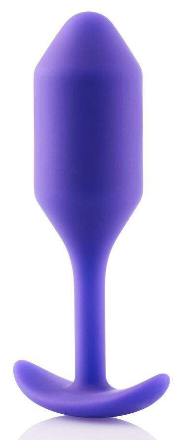 Фиолетовая пробка для ношения B-vibe Snug Plug 2 - 11,4 см. - 4