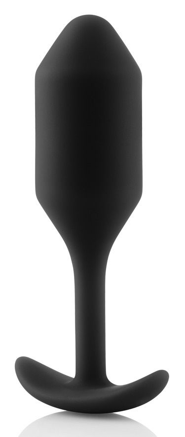 Чёрная пробка для ношения B-vibe Snug Plug 2 - 11,4 см. - 4