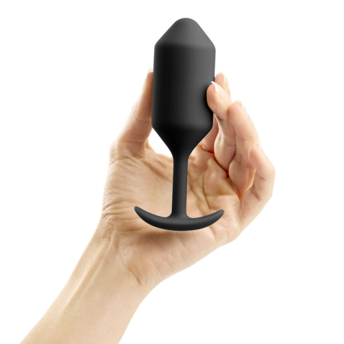 Чёрная пробка для ношения B-vibe Snug Plug 3 - 12,7 см. - 2