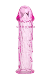 Гладкая розовая насадка с усиками под головкой - 12,5 см. - 0