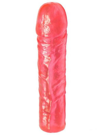 Розовый гелевый фаллоимитатор - 16,5 см.