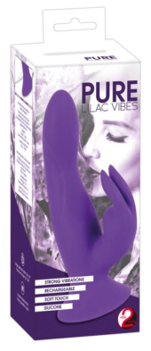 Фиолетовый силиконовый вибратор типа rabbit Pure Lilac Vibes Rabbit - 18 см. - 4