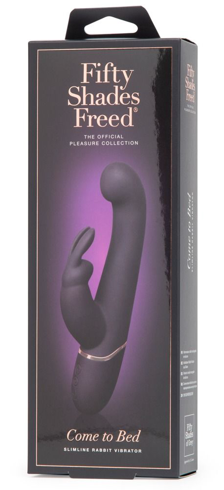 Фиолетовый вибратор Come to Bed Rechargeable Slimline G-Spot Rabbit Vibrator - 22,2 см. - 5