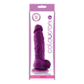 Фиолетовый фаллоимитатор на присоске ColourSoft 5 Soft Dildo - 17,8 см. - 1