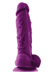 Фиолетовый фаллоимитатор на присоске ColourSoft 5 Soft Dildo - 17,8 см. - 0
