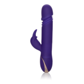 Фиолетовый вибратор с поступательным движением Jack Rabbit Signature Silicone Thrusting Rabbit - 20 см. - 4