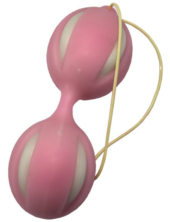Розовые вагинальные шарики для тренировки интимных мышц - 0