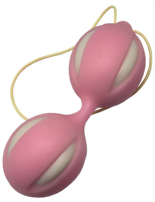 Розовые вагинальные шарики для тренировки интимных мышц - 1