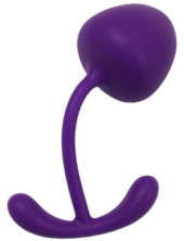 Фиолетовый вагинальный шарик Sweet Apple - 0