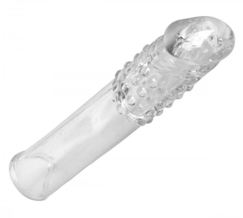 Удлиняющая насадкаThick Stick Clear Textured Penis Extender - 17,8 см. - 0