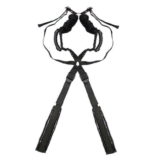 Чёрный бондажный комплект Romfun Sex Harness Bondage на сбруе - 1