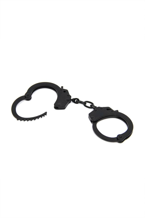 Чёрный металлические наручники Romfun - 1
