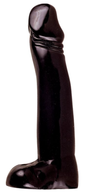 Чёрный фаллос-гигант All Black Joerg Dildo - 32 см. - 0