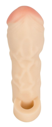 Закрытая удлиняющая насадка на пенис с подхватом мошонки Thicker Bigger Extension - 17 см. - 1