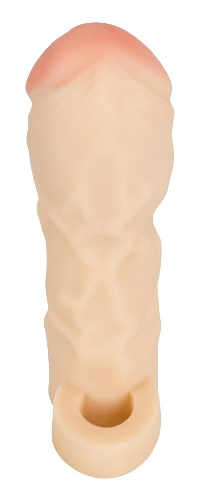 Закрытая удлиняющая насадка на пенис с подхватом мошонки Thicker Bigger Extension - 17 см. - 1