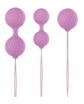 Набор розовых вагинальных шариков Luxe O Weighted Kegel Balls - 0