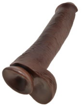 Коричневый фаллоимитатор-гигант 15 Cock with Balls - 40,6 см. - 3