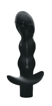 Чёрный анальный вибромассажёр Naughty - 14,5 см. - 0