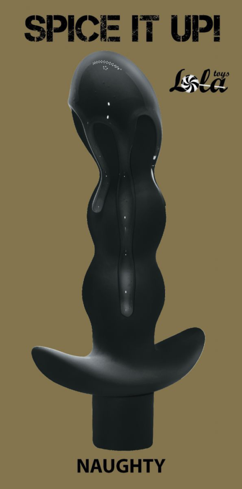 Чёрный анальный вибромассажёр Naughty - 14,5 см. - 1