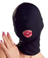 Черная закрытая маска с отверстием для рта - 0