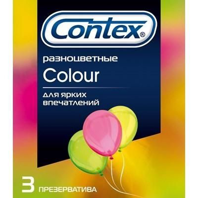 Разноцветные презервативы CONTEX Colour - 3 шт. - 0