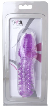 Фиолетовая насадка, удлиняющая половой член - 13,5 см. - 1