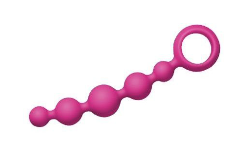 Розовая анальная цепочка Joyballs Wave - 17,5 см. - 0