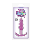 Фиолетовая анальная пробка Jelly Rancher T-Plug Ripple Purple - 10,9 см. - 0