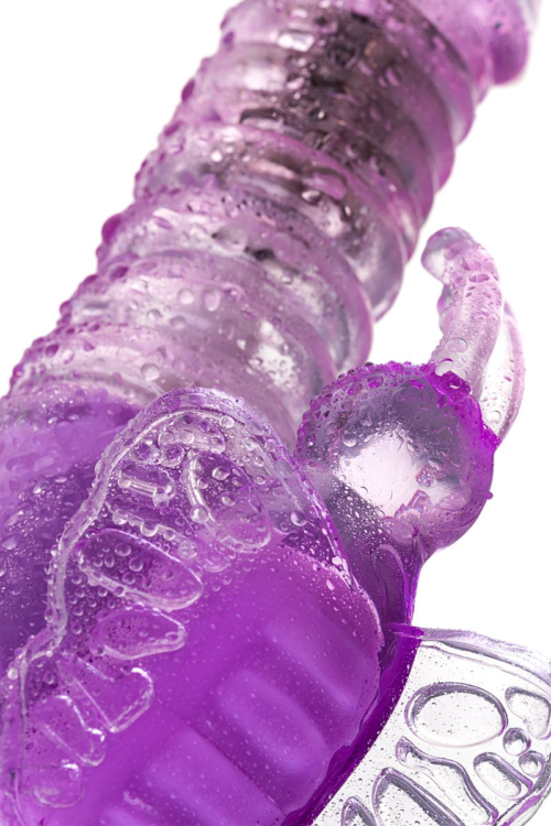 Фиолетовый хай-тек вибратор High-Tech fantasy с вращением бусин - 24,5 см. - 12