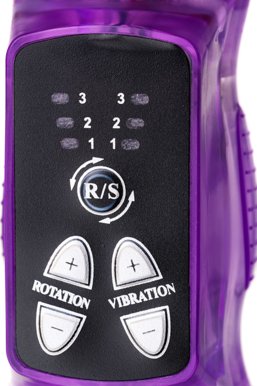 Фиолетовый вибратор High-Tech fantasy с клиторальным лепестком - 21 см. - 9
