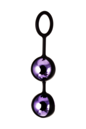 Фиолетово-черная вагинальные шарики TOYFA A-toys - 0