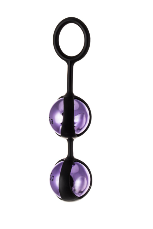 Фиолетово-чёрный набор вагинальных шариков TOYFA A-toys - 2