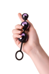 Фиолетово-черные тройные вагинальные шарики TOYFA A-toys - 4