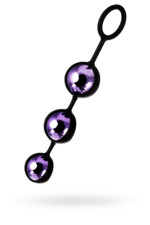Фиолетово-черные тройные вагинальные шарики TOYFA A-toys - 1