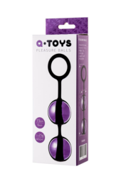 Фиолетово-чёрные вагинальные шарики TOYFA A-toys - 2