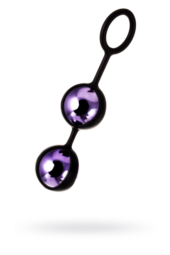 Фиолетово-чёрные вагинальные шарики TOYFA A-toys - 1