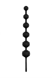 Чёрная анальная цепочка S-HANDE Toto - 22,6 см. - 3