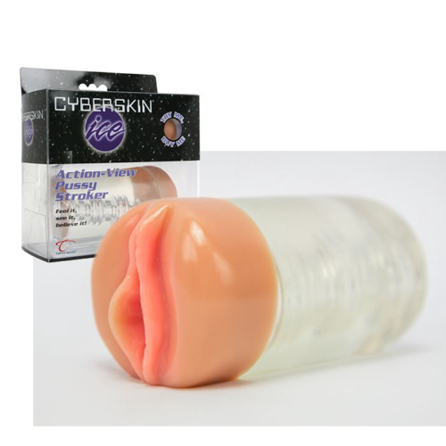 Прозрачная вагина CyberSkin Ice Action-View Pussy Stroker - 3