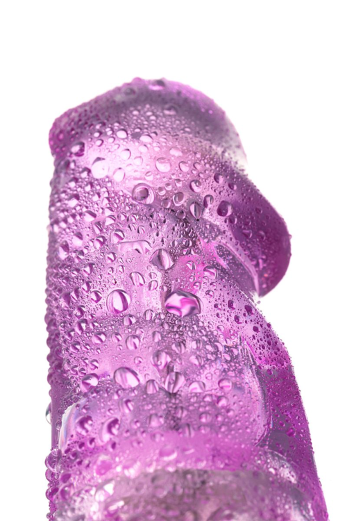 Фиолетовый хай-тек вибратор High-Tech fantasy с бусинами и отростком - 27,2 см. - 13